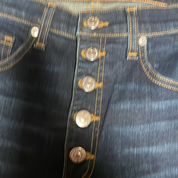 Veronica Beard Carolyn green Side Vent Button Fly 10" Baby Boot Jeans Women's 30 - Picture 5 of 9